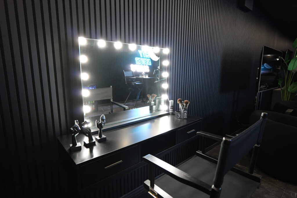 Podcast Studio Mirror Setup